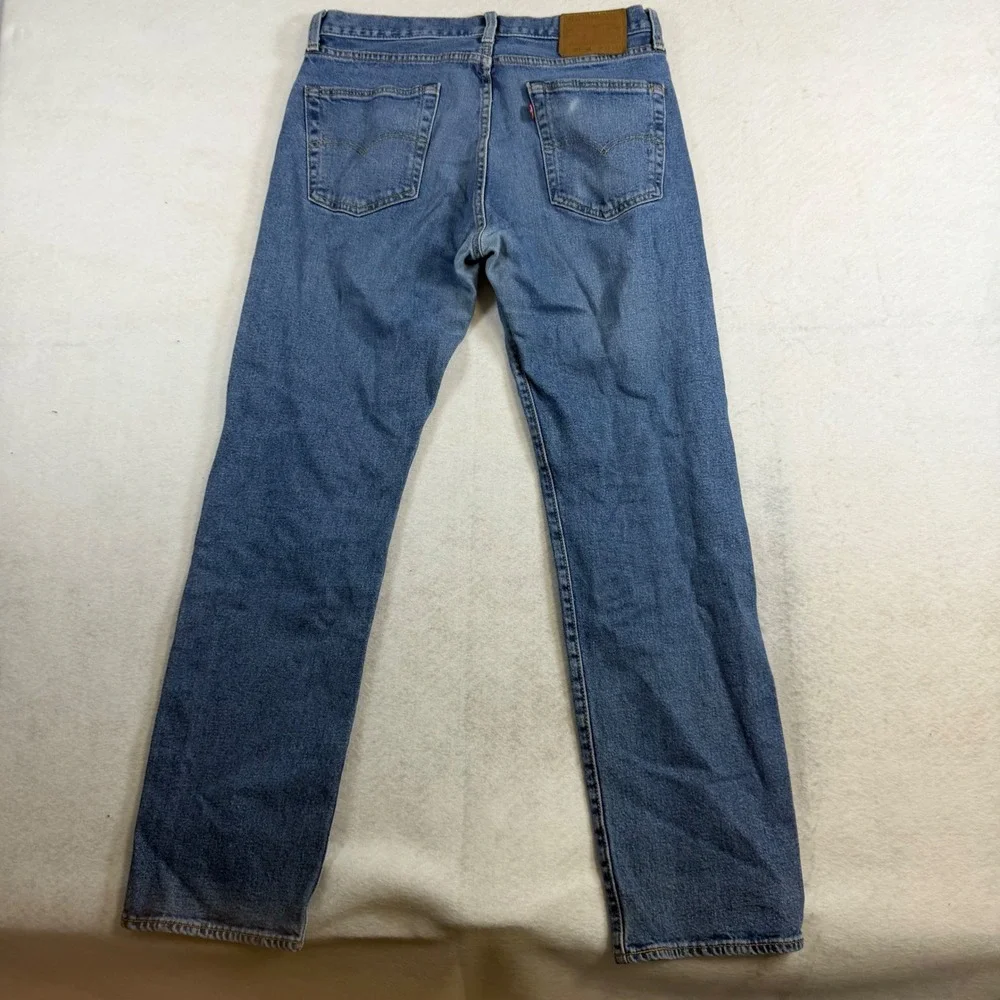 Levis Premium 501 93 Straight Leg Jeans Mens 32x32 Medium Wash Blue Button Fly